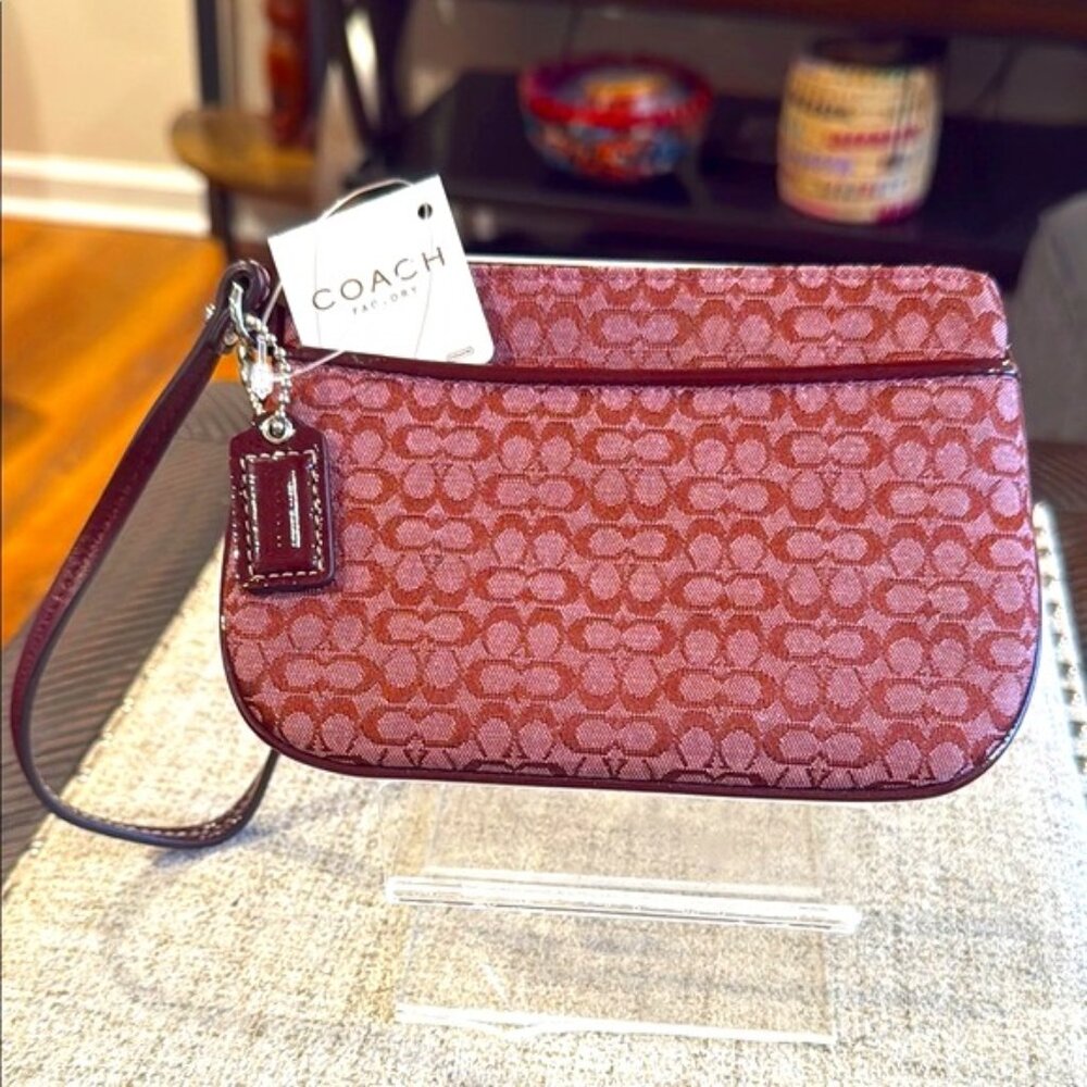 Coach Signature “C” Wristlet (Dusty Pink) with Hangtag & Care Instructions (NWT)